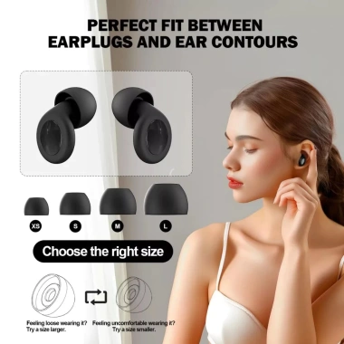 Nút Bịt Tai Chống Ồn Siêu Mềm Giảm 27dB Tái Sử Dụng Ngủ Làm Việc, Học Tập - 164k 7