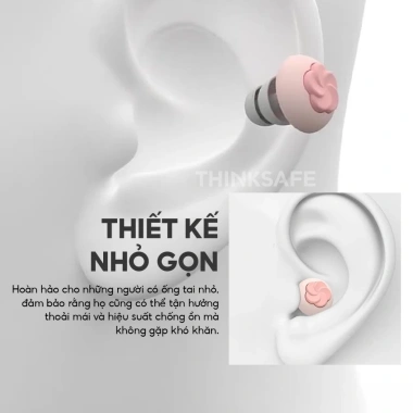 Nút bịt tai iMeBoBo 2.023 chống ồn giảm 40‑50dB khi ngủ, đi tàu xe | Thinksafe 3