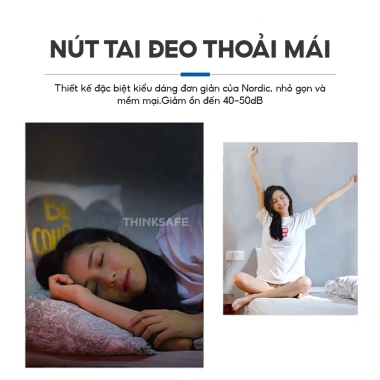 Nút bịt tai iMeBoBo 2.023 chống ồn giảm 40‑50dB khi ngủ, đi tàu xe | Thinksafe 7