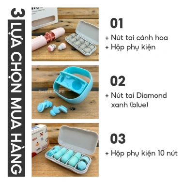 Nút bịt tai iMeBoBo 2.023 chống ồn giảm 40‑50dB khi ngủ, đi tàu xe | Thinksafe 8