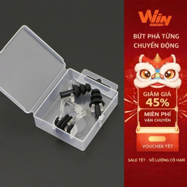 Nút Bịt Tai & Kẹp Mũi Silicone Mềm Chống Nước Khi Bơi - Giảm Tiếng Ồn, Tiện Dụng Full Box K115 Giá 29.000đ 2