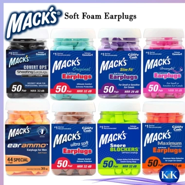 Nút bịt tai Mack's Ultra Soft chống ồn - Đôi 2 chiếc kèm hộp, giá chỉ 26.000 VND