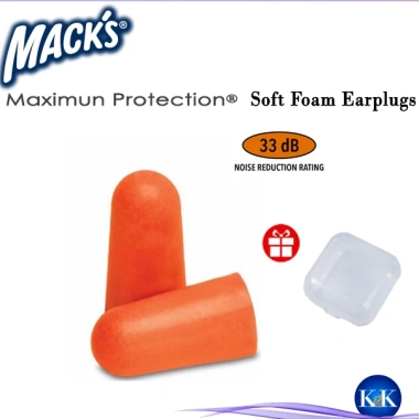 Nút bịt tai Mack's Ultra Soft chống ồn - Đôi 2 chiếc kèm hộp, giá chỉ 26.000 VND
