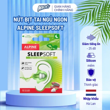 Nút bịt tai ngủ ngon Alpine nhập khẩu Hà Lan - Thiết kế êm tai, giảm tiếng ồn, Giá ưu đãi 599.000 VND