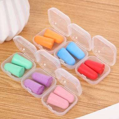 Nút Bịt Tai Xốp Mềm Chống Ồn - Cặp 2 chiếc kèm Hộp Nhỏ Du Lịch, Giá 14.300 VND
