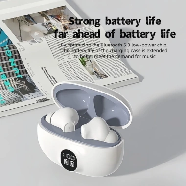 Nút tai Bluetooth KY5 Pro silicon không dây - LED hiển thị, mic tích hợp, gọi HD, cảm ứng vân tay - 66.500₫