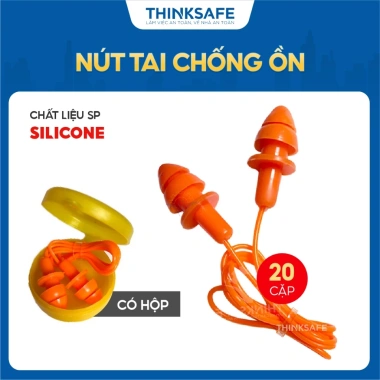 Nút tai chống ồn 2 tầng 20 cặp THINKSAFE – Tiện lợi, bảo vệ tai, chống côn trùng, dễ vệ sinh, giá chỉ 52.000₫