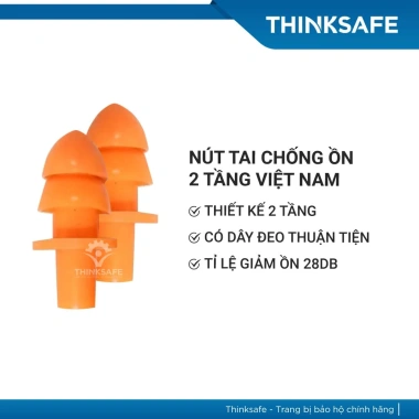 Nút tai chống ồn 2 tầng 20 cặp THINKSAFE – Tiện lợi, bảo vệ tai, chống côn trùng, dễ vệ sinh, giá chỉ 52.000₫
