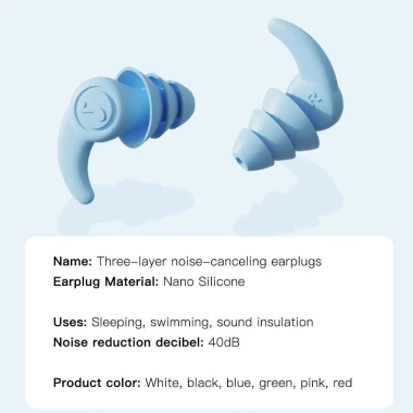 Nút tai chống ồn BENYTRO silicone – Giảm tiếng ồn, bảo vệ tai, bơi, tái sử dụng 2 Nút tai chống ồn BENYTRO silicone – Giảm tiếng ồn, bảo vệ tai, bơi, tái sử dụng 2
