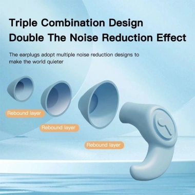 Nút tai chống ồn BENYTRO silicone – Giảm tiếng ồn, bảo vệ tai, bơi, tái sử dụng