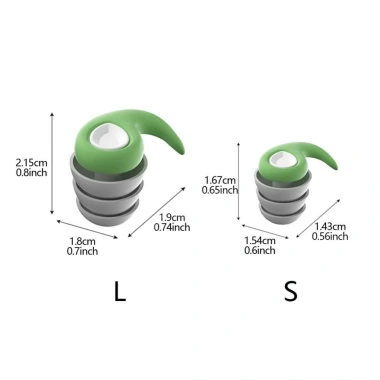 Nút tai giảm tiếng ồn silicon ba lớp - mềm mại, cách âm khi ngủ, cho người lớn và trẻ em, giá ưu đãi 91.080 VND 2