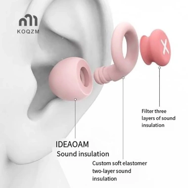 Nút tai silicon cách âm ngủ - Bọt biển mềm giảm tiếng ồn, bảo vệ tai, giá 66.440đ