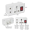 Ổ cắm 3 chấu công tắc du lịch đa năng chuyển 3 chấu thành 2 chấu, giao hàng 2h - Mos Shop 3