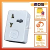 Ổ cắm 3 chấu đa năng có công tắc du lịch, chuyển 3 chấu sang 2 chấu, giao hàng 2h - Mos Shop 63.000₫