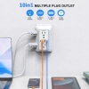 Ổ cắm 3 mặt chống sét - Bộ chia 6 ổ cắm, 4 cổng USB (2 USB-C) cho gia đình, văn phòng, du lịch, chỉ 220k 2