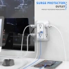 Ổ cắm 3 mặt chống sét - Bộ chia 6 ổ cắm, 4 cổng USB (2 USB-C) cho gia đình, văn phòng, du lịch, chỉ 220k 5