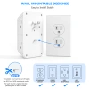 Ổ cắm 3 mặt chống sét - Bộ chia 6 ổ cắm, 4 cổng USB (2 USB-C) cho gia đình, văn phòng, du lịch, chỉ 220k 6