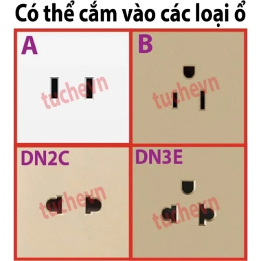 Ổ cắm chia 4 ổ chuyển đổi ra phích 2 chân dẹt - Giá chỉ 47.000 VNĐ