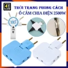 Ổ Cắm Chia Điện 2.500W 3 trong 1 Xoay 180 độ Chân Tròn và Dẹp Tiện Lợi Giá 15.000 VND