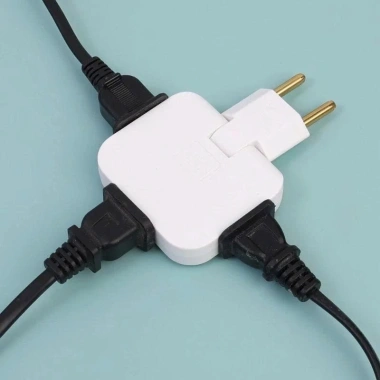 Ổ Cắm Chia Điện 2.500W 3 trong 1 Xoay 180 độ Chân Tròn và Dẹp Tiện Lợi Giá 15.000 VND 6