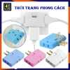 Ổ Cắm Chia Điện 2.500W 3 trong 1 Xoay 180 độ Chân Tròn và Dẹp Tiện Lợi Giá 15.000 VND 10