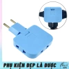 Ổ cắm chia điện 2.500W nhỏ gọn, xoay 180 độ, 3 chân tròn và USB, tiện lợi, giá 15.000₫