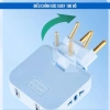 Ổ cắm chia điện 2.500W xoay 180°, 3 chân tròn dẹt - Đen/Trắng/Xanh/Hồng, giá 19.400₫ 6