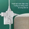 Ổ cắm chia điện 3 cổng xoay 180° JYoohome - Chống giật, đa năng, dùng cho nhiều thiết bị, 35k 2