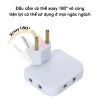 Ổ cắm chia điện 3 cổng xoay 180° JYoohome - Chống giật, đa năng, dùng cho nhiều thiết bị, 35k 4