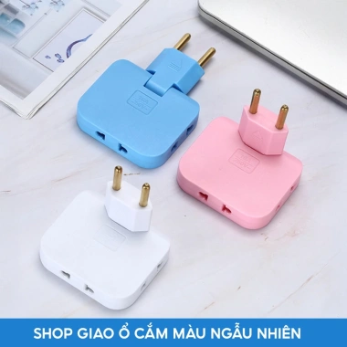 Ổ cắm chia điện 3 cổng xoay 180° JYoohome - Chống giật, đa năng, dùng cho nhiều thiết bị, 35k 7