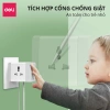 Ổ Cắm Chia Điện Đa Năng DELI 2.500W Cổng Sạc USB TypeC Chống Giật An Toàn Giá Siêu Tiết Kiệm 160k 4