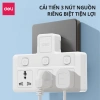 Ổ Cắm Chia Điện Deli Chữ T Không Dây và USB TypeC PD20W giá 57.000 VND 2