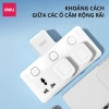 Ổ Cắm Chia Điện Deli Chữ T Không Dây và USB TypeC PD20W giá 57.000 VND 3