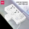 Ổ Cắm Chia Điện Deli Chữ T Không Dây và USB TypeC PD20W giá 57.000 VND 9
