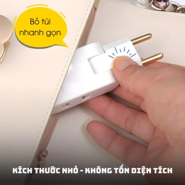 Ổ cắm chuyển đổi 1 sang 3 + USB xoay 180°, gắn tường kiểu Châu Âu, chỉ 21.800₫ 2 Ổ cắm chuyển đổi 1 sang 3 + USB xoay 180°, gắn tường kiểu Châu Âu, chỉ 21.800₫ 2