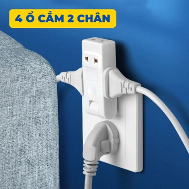 Ổ cắm chuyển đổi 1 sang 3 + USB xoay 180°, gắn tường kiểu Châu Âu, chỉ 21.800₫ 8 Ổ cắm chuyển đổi 1 sang 3 + USB xoay 180°, gắn tường kiểu Châu Âu, chỉ 21.800₫ 8