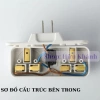 Ổ cắm chuyển đổi 2 chấu sang 3 chấu có công tắc tắt mở - Chống giật, nhựa ABS chịu nhiệt, an toàn, giá chỉ 30.000₫ 5