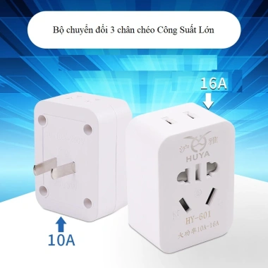 Ổ cắm chuyển đổi 3 chân chéo HUYA công suất lớn sang 2 chân chuẩn Mỹ Úc 75.000đ 8