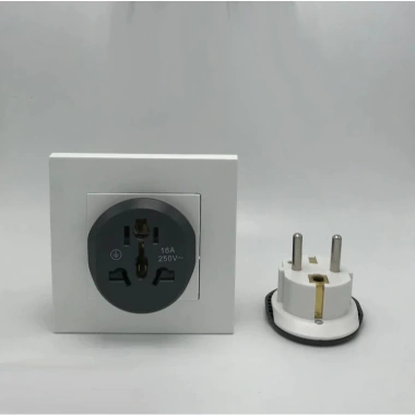 Ổ Cắm Chuyển Đổi 3 Chân Dẹt va Tròn thành 2 Chân Tròn 2.500W An Toàn Giá 16.900 dong