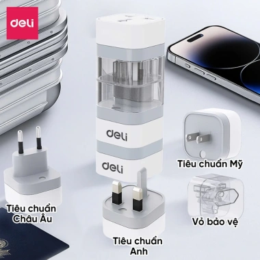 Ổ cắm chuyển đổi 3 chân sang 2 chân chuẩn EU Mỹ Anh, giá du lịch 29.000 đồng 2 Ổ cắm chuyển đổi 3 chân sang 2 chân chuẩn EU Mỹ Anh, giá du lịch 29.000 đồng 2