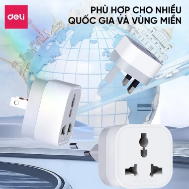 Ổ cắm chuyển đổi 3 chân sang 2 chân chuẩn EU Mỹ Anh, giá du lịch 29.000 đồng 3 Ổ cắm chuyển đổi 3 chân sang 2 chân chuẩn EU Mỹ Anh, giá du lịch 29.000 đồng 3