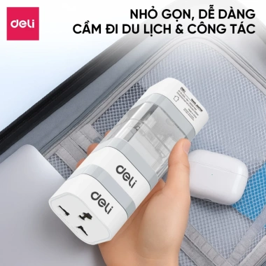 Ổ cắm chuyển đổi 3 chân sang 2 chân chuẩn EU Mỹ Anh, giá du lịch 29.000 đồng