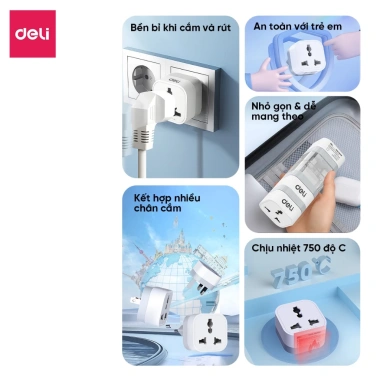 Ổ cắm chuyển đổi 3 chân sang 2 chân chuẩn EU Mỹ Anh, giá du lịch 29.000 đồng 7 Ổ cắm chuyển đổi 3 chân sang 2 chân chuẩn EU Mỹ Anh, giá du lịch 29.000 đồng 7
