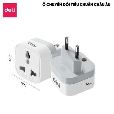 Ổ cắm chuyển đổi 3 chân sang 2 chân chuẩn EU Mỹ Anh, giá du lịch 29.000 đồng
