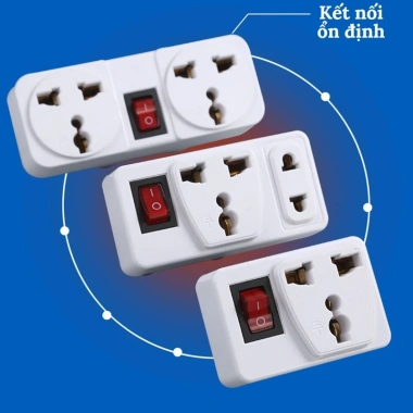 Ổ Cắm Chuyển Đổi 3 Chân Sang 2 Chân SONHOUSE, Công Tắc 2.000W Chống Cháy, Giá 33.000 VND 6 Ổ Cắm Chuyển Đổi 3 Chân Sang 2 Chân SONHOUSE, Công Tắc 2.000W Chống Cháy, Giá 33.000 VND 6
