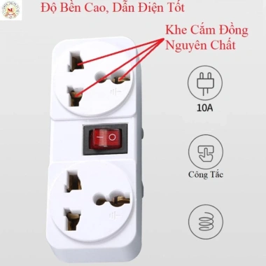 Ổ Cắm Chuyển Đổi 3/2 Chân Sang US/AUS HQ – Phích Cắm ND-9, Công Tắc, Ổ Đôi, Giá 52.000₫ 2