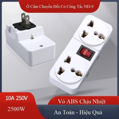 Ổ Cắm Chuyển Đổi 3/2 Chân Sang US/AUS HQ – Phích Cắm ND-9, Công Tắc, Ổ Đôi, Giá 52.000₫ 7