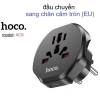 Ổ cắm chuyển đổi đa năng Hoco AC6 - Chân cắm tròn EU, giá ưu đãi 125k