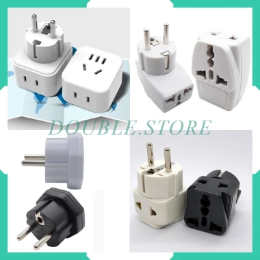 Ổ Cắm Chuyển Đổi Du Lịch 16A EU Đa Năng, 2 Ổ Tròn Chất Lượng Cao - Giá 55.900₫