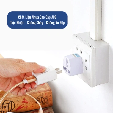 Ổ Cắm Chuyển Đổi Du Lịch Đa Năng ABS Chịu Nhiệt, Nhỏ Gọn, Giá 10.500₫